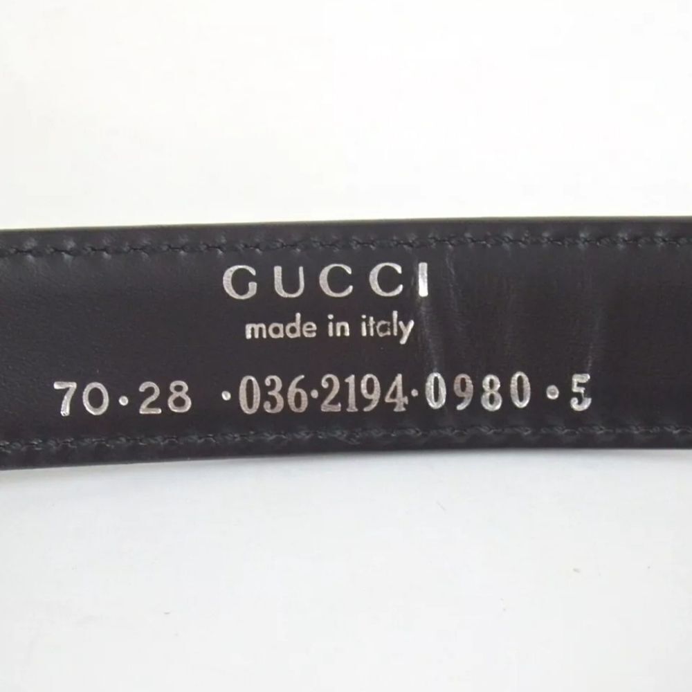 Authentic GUCCI 036.2194.0980.5 Interlocking Small GG 70/28 Leather Belt [Used] - Picture 12 of 12